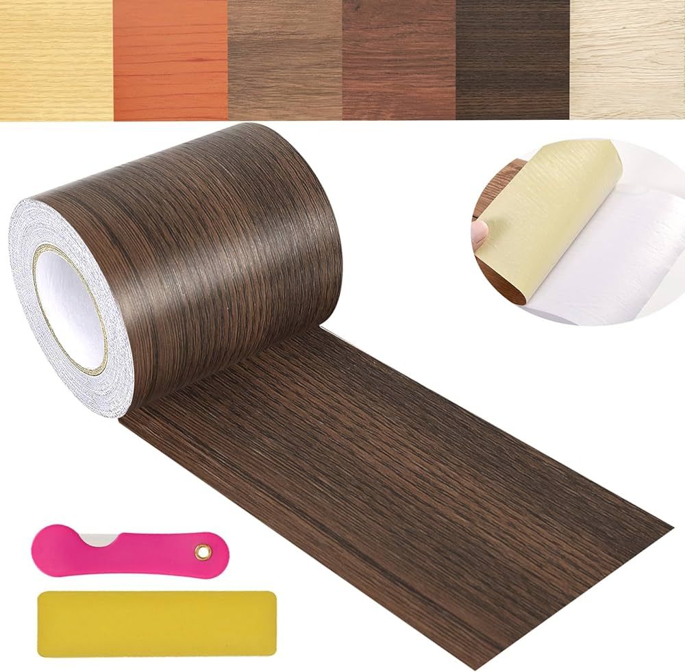 Wood Grain Repair Tape, 2 inch X 32ft Self Adhesive Wood Colored Tape for Tables, Chairs, Baseboa... | Amazon (US)