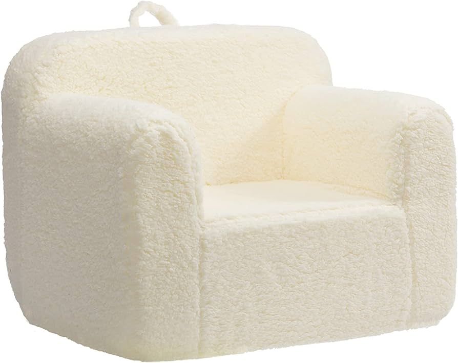 ALIMORDEN Kids Ultra-Soft Snuggle Foam Filled Chair, Single Cuddly Sherpa Reading Couch for Boys ... | Amazon (US)