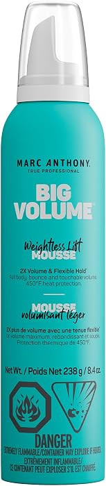 Marc Anthony Big Volume Hair Mousse for Fine, Thin Hair - Lightweight Volumizing Hair Styler with... | Amazon (US)
