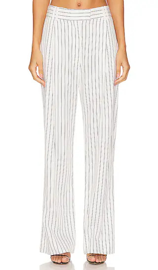 Harley Low Rise Slouch Pant in Ivory & Black | Revolve Clothing (Global)