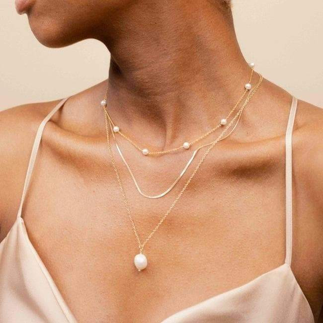 Long Pearl Pendant Necklace | Katie Dean Jewelry