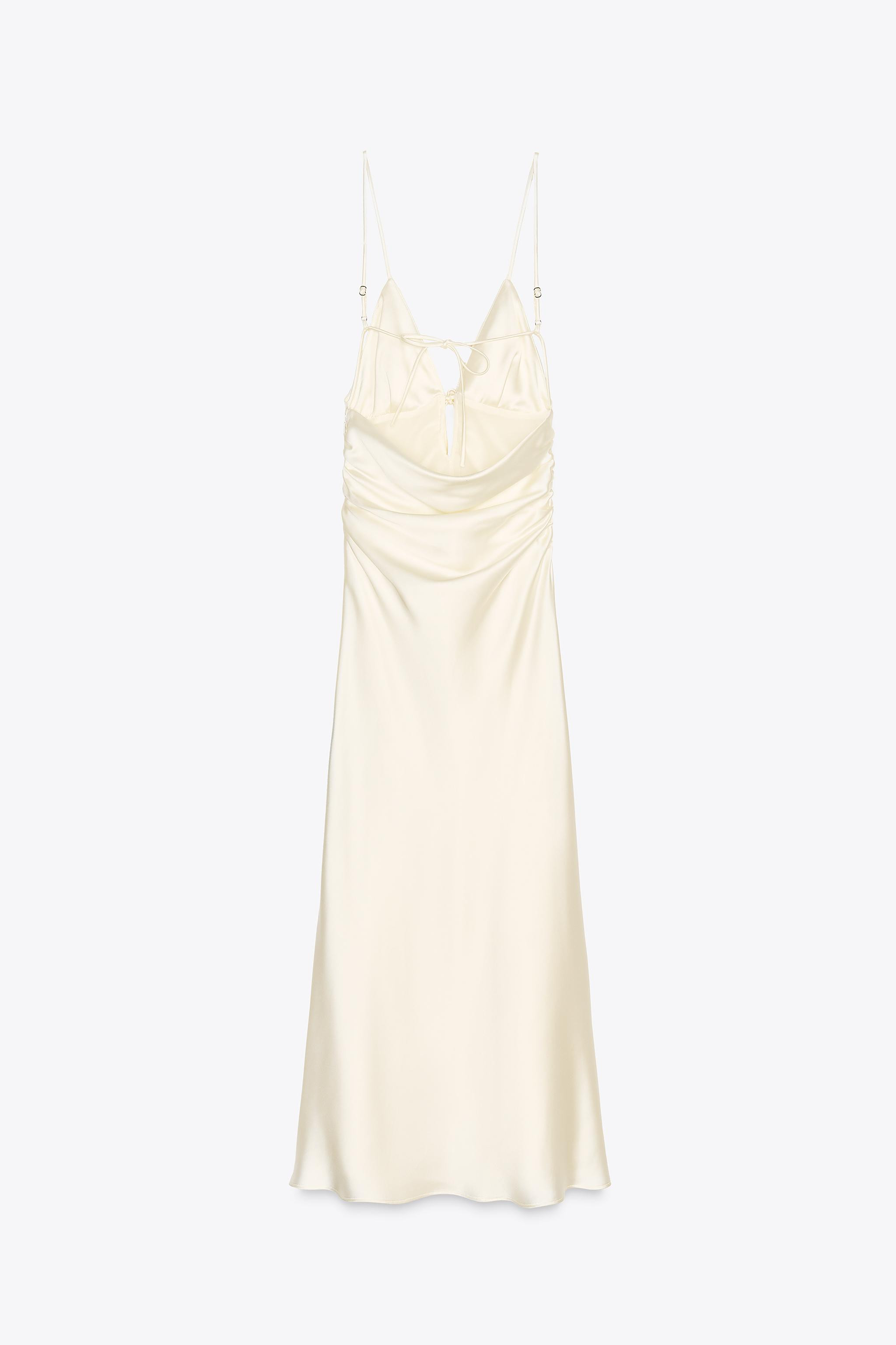 SATIN DRESS WITH CUT-OUT DETAIL | Zara UK