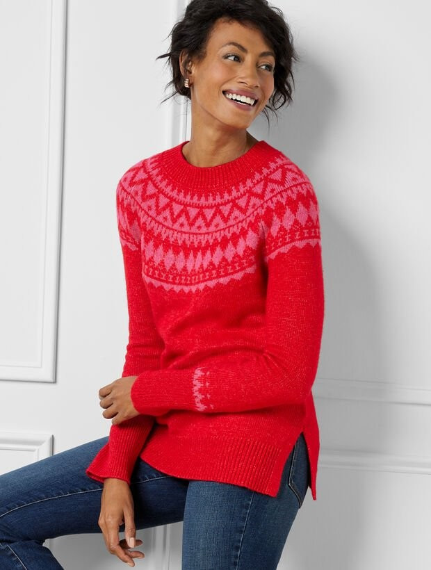 Fair Isle Crewneck Sweater | Talbots