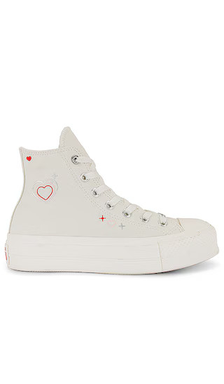 Chuck Taylor All Star Lift Sneaker in Converse Egret & Fever Dream | Revolve Clothing (Global)