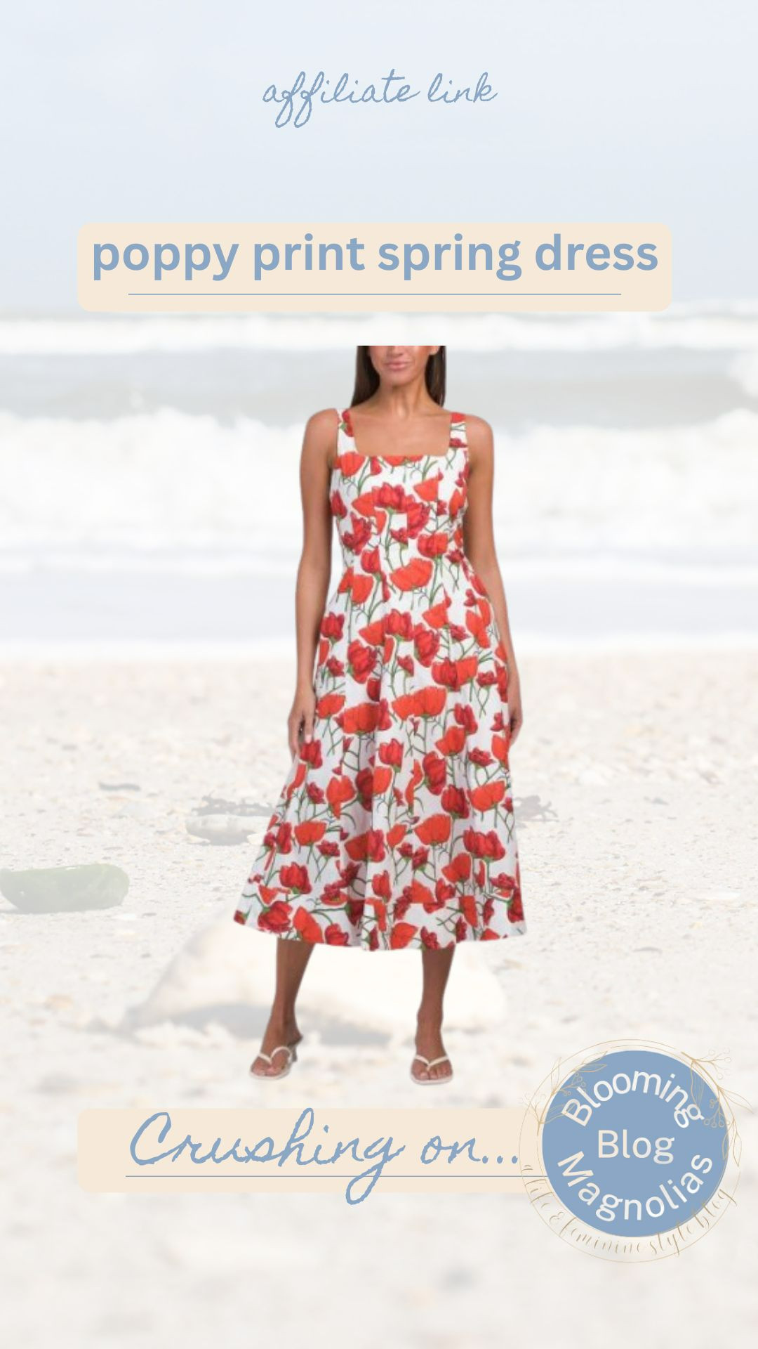 This poppy print spring dress is a stunner! 

 