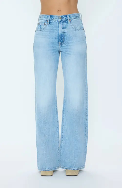 Pistola Larsen High Waist Wide Leg Jeans in Mellow at Nordstrom, Size 28 | Nordstrom