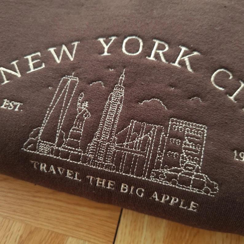 CUSTOM New York City Vintage Embroidered Sweatshirt, Vintage 90s Sweatshirt, Unisex Crewneck, Ret... | Etsy (US)