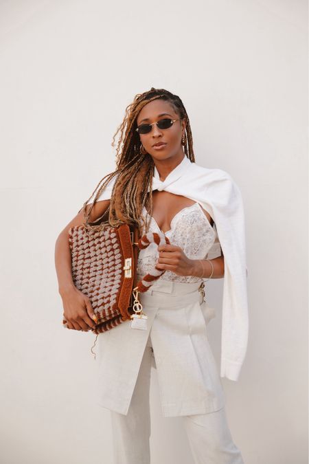 Got to wear brand new Fendi Fall/Winter 2023 for a lunch in the miami design district 

Lace top, twisted cardigan, designer sunglasses, Fendi peekaboo, peekaboo, furry bag, 

#LTKitbag #LTKstyletip