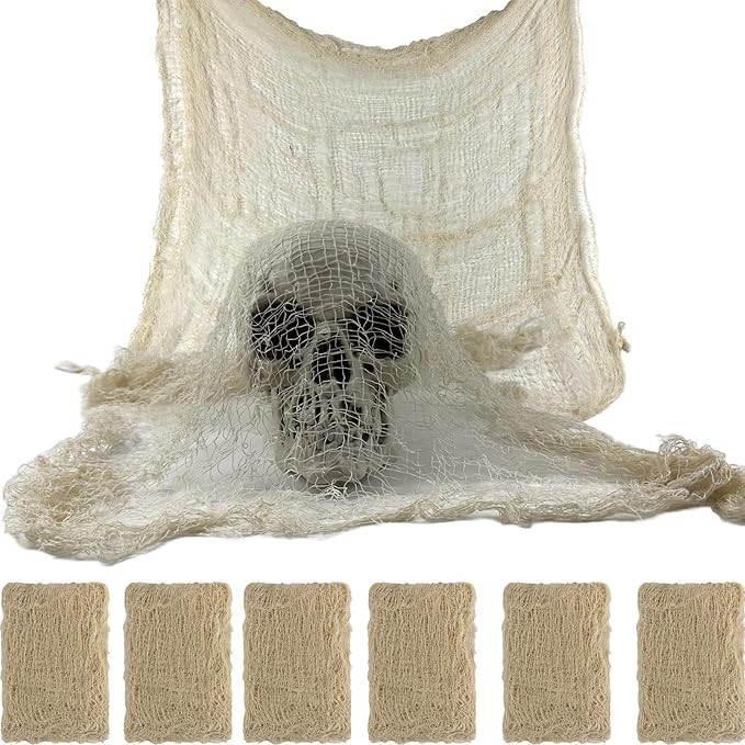 Holly LifePro 6 Pieces of Halloween White Spooky Scary Gauze Creepy Cheese Cloth Clearance, 30x72... | Amazon (US)