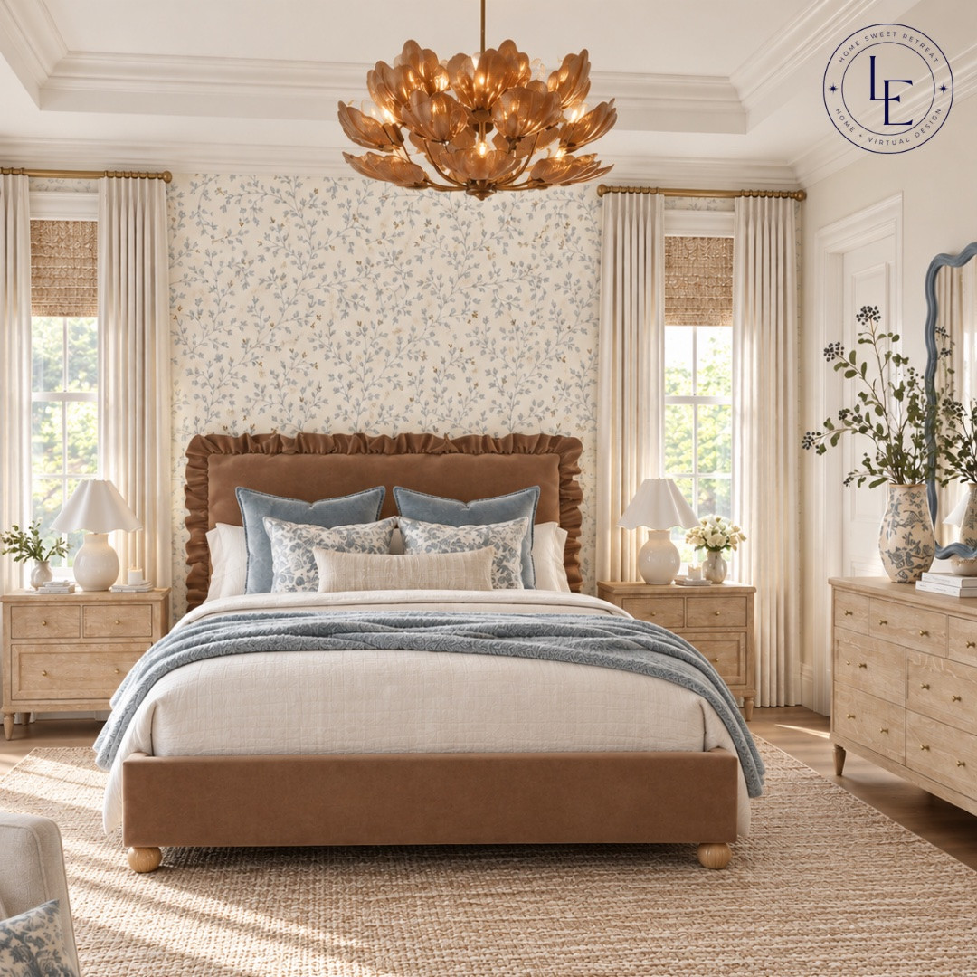 The Wisteria Room 🩵

Soft, airy, and quietly romantic. Powdery blues, warm wood tones, delicate florals and natural textures give this bedroom a fresh, collected feel that’s pretty without feeling overly feminine and classic without feeling predictable.

#LTKHome
