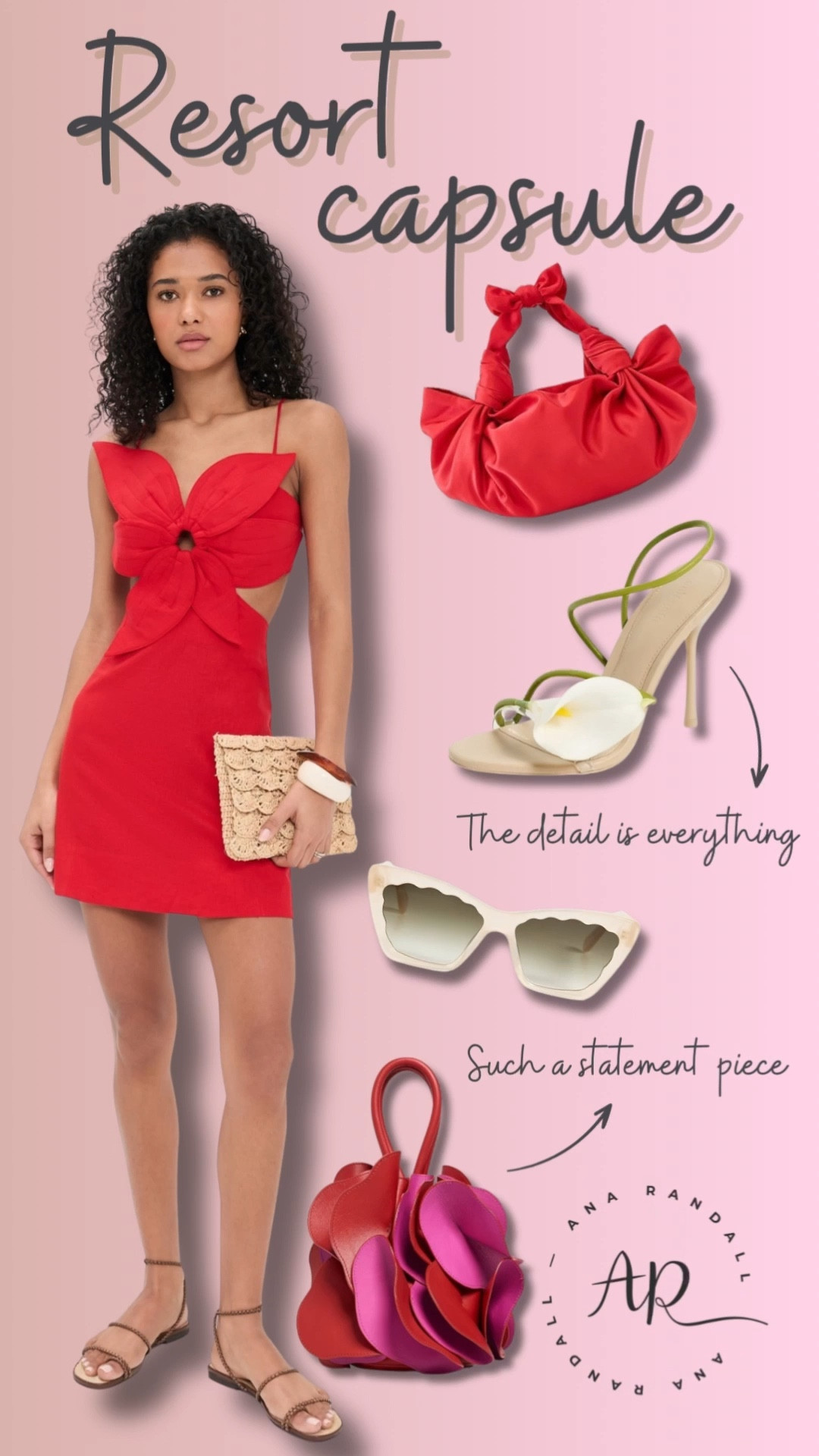Resort capsule, but make it bold ❤️
This is my idea of vacation dressing when you want to feel confident, feminine, and a little daring. The sculptural detail on this dress is everything — it does all the talking, so you don’t have to.

I love pairing statement pieces with clean accessories for balance. Which bag would you style with this look — the red bow clutch or the floral statement bag?

Everything is linked on LTK for easy shopping and styling.

😘 Ana.

Follow my LTK @aninharandall on the @shop.LTK app to view this post and get my exclusive app-only content!



#LTKdayinmylife #LTKmomlife #LTKootd