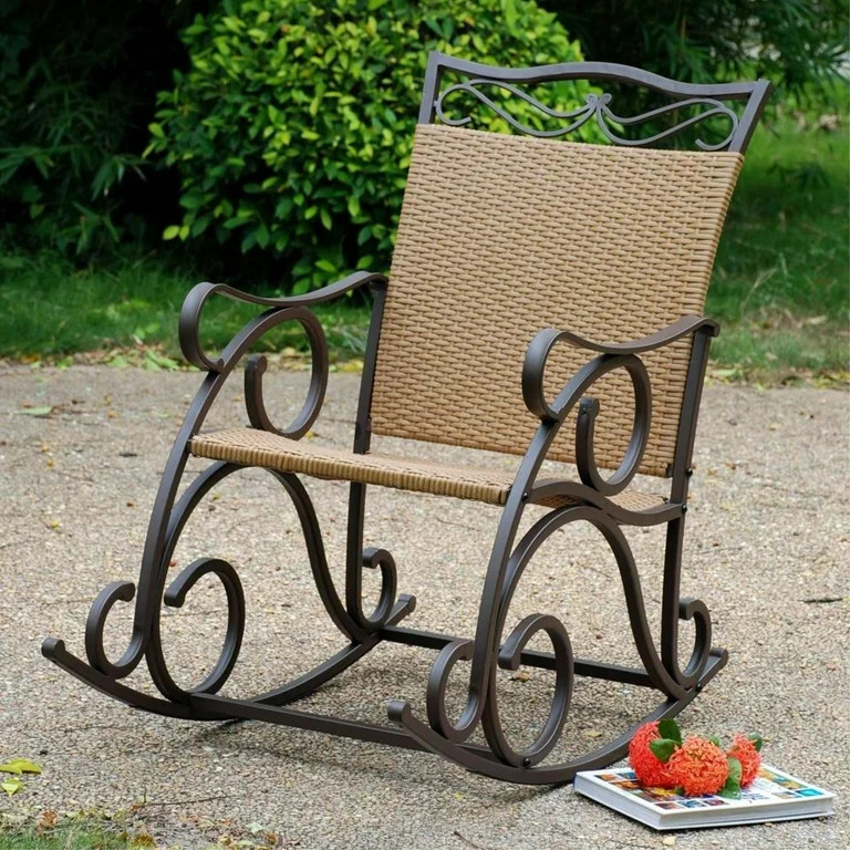 Valencia Resin Wicker/Steel Rocker | Walmart (US)