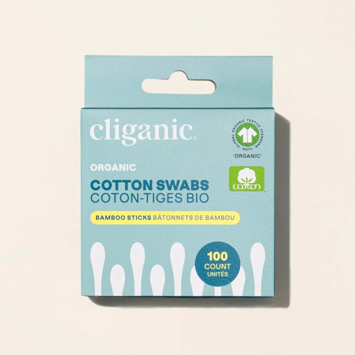 Organic Cotton Swabs - Bamboo | Cliganic