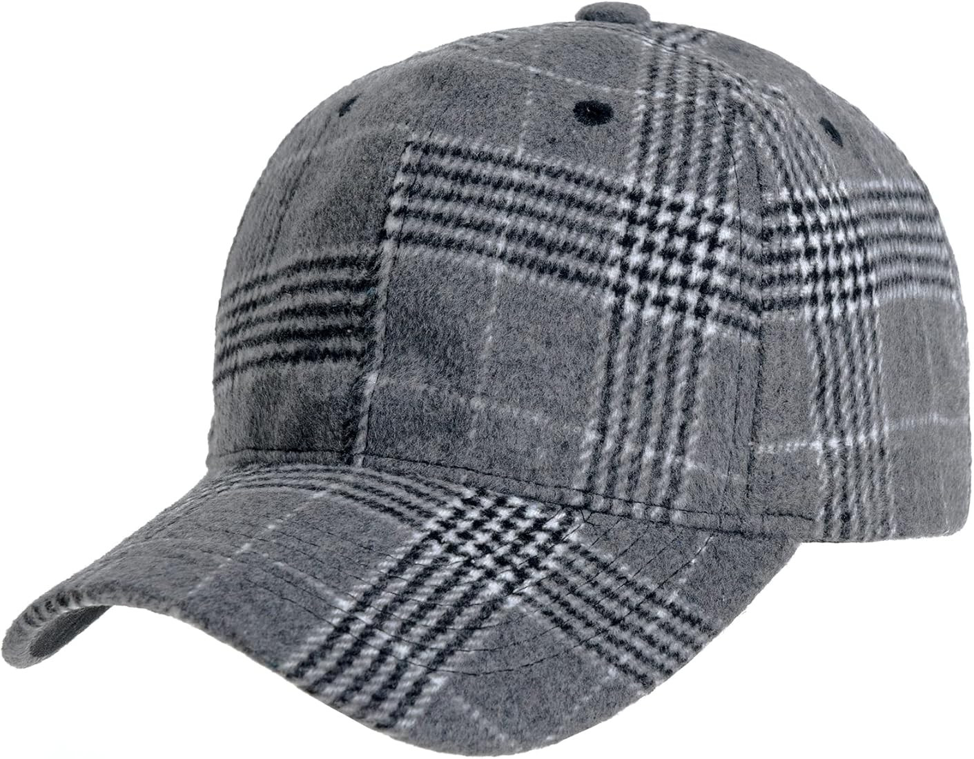 WITHMOONS Plaid Checked Baseball Cap Winter Soft Outdoor Dad Hat YZ10098 | Amazon (US)