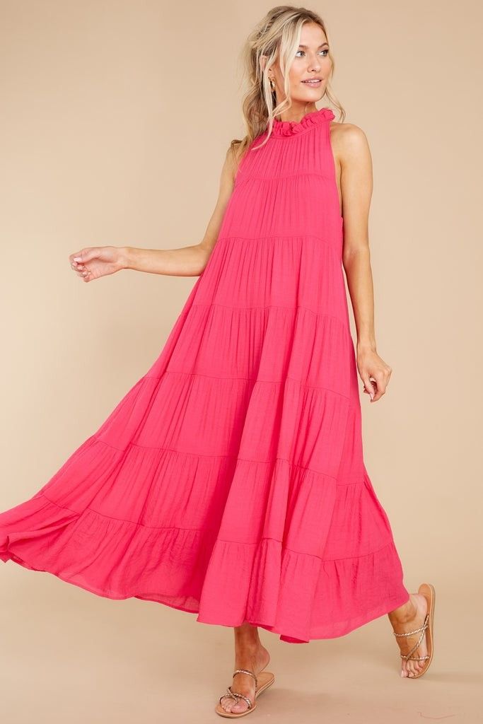 Take Me Dancing Hot Pink Maxi Dress- Magenta Dress | Red Dress 