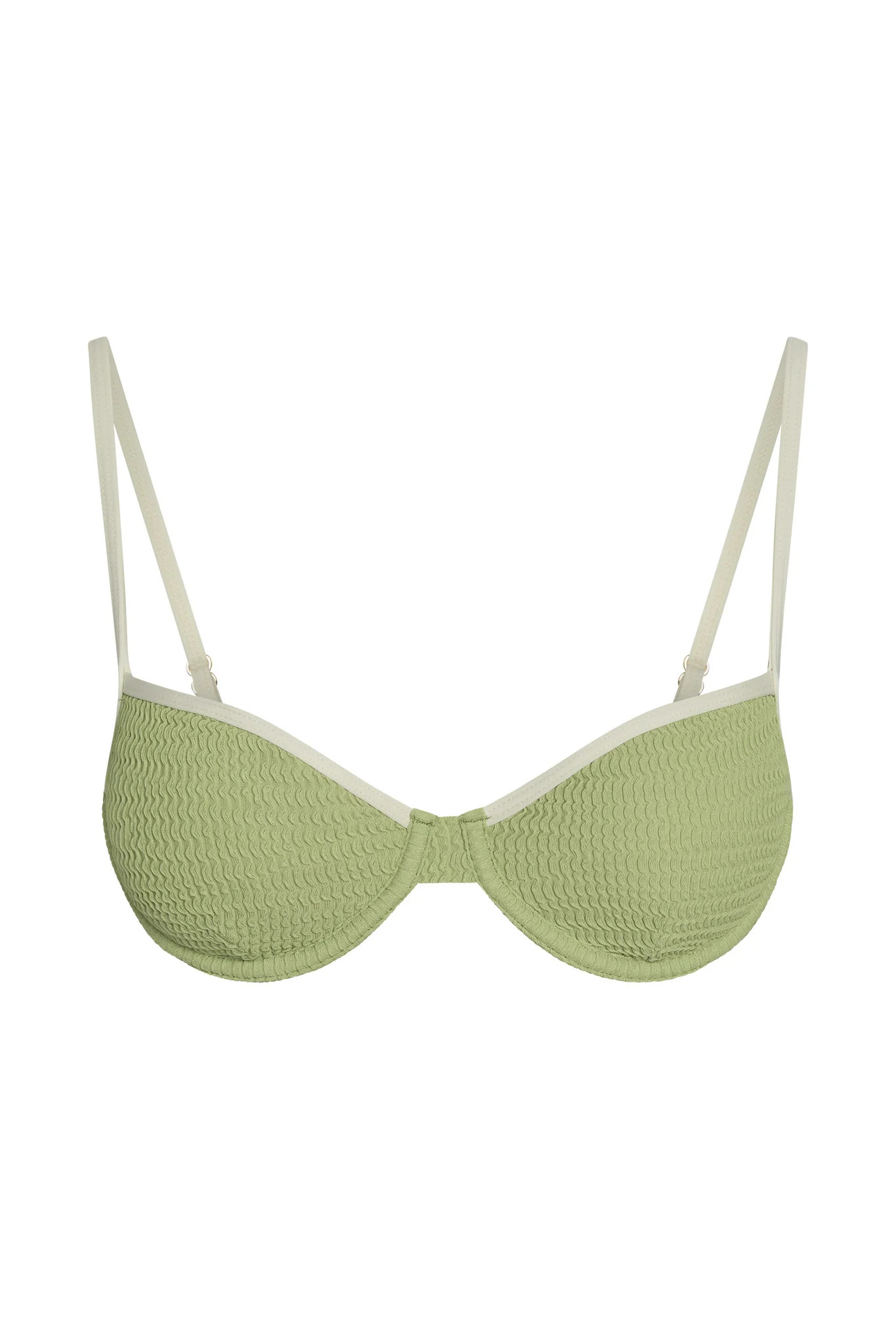 Capri Top - Avocado/Ivory Crinkle | Monday Swimwear