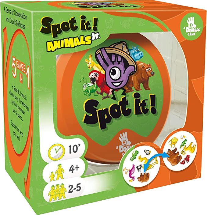 Spot It! Junior Animals Card Game | Game For Kids | Preschool Age 4+ | 2 to 5 Players | Average P... | Amazon (US)