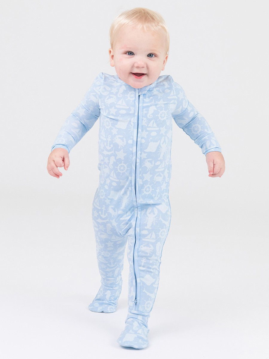Baby Boys Footed One Piece Pajama | RuffleButts / RuggedButts