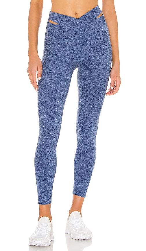 Beyond Yoga Spacedye That's A Wrap High Waisted Midi Legging in Blue. - size XS (also in S) | Revolve Clothing (Global)