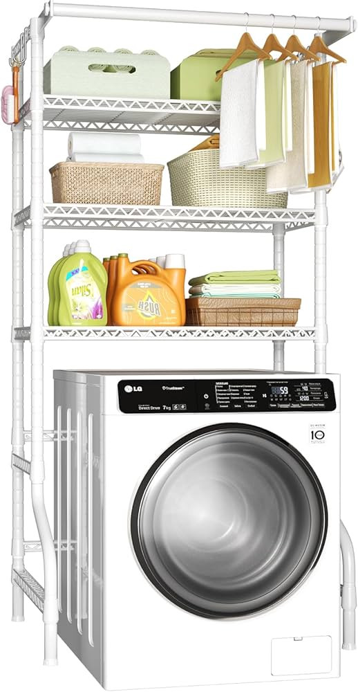 Ulif U11 Over Washer and Dryer Shelves, 3 Tiers Laundry Room Storage and Organizer Standing Shelf... | Amazon (US)