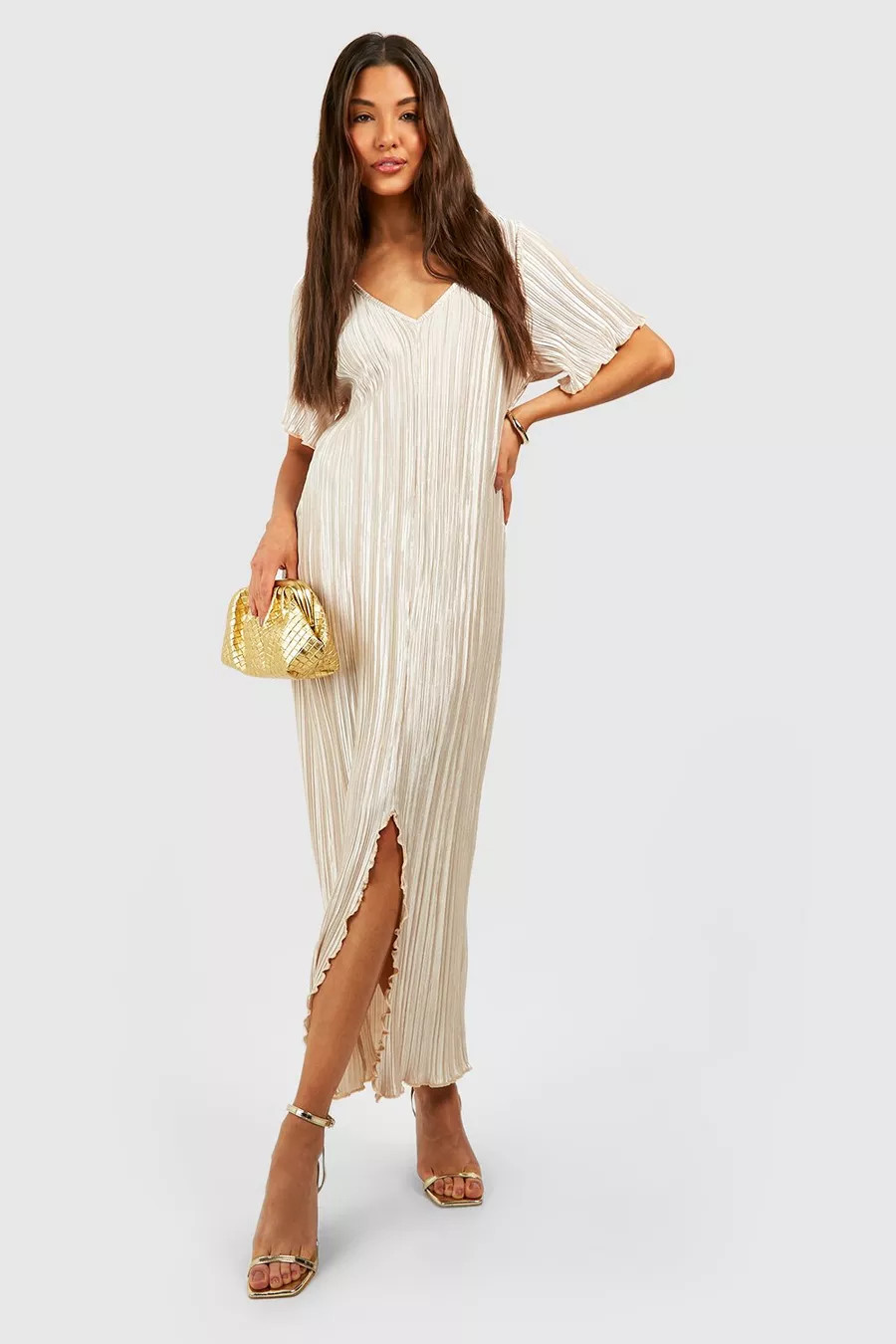 Plisse Midi Dress | boohoo (US & Canada)