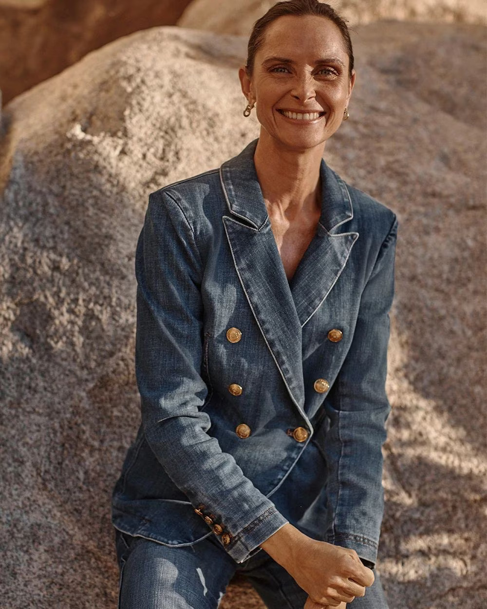 WHBM® Denim Studio Blazer | White House Black Market