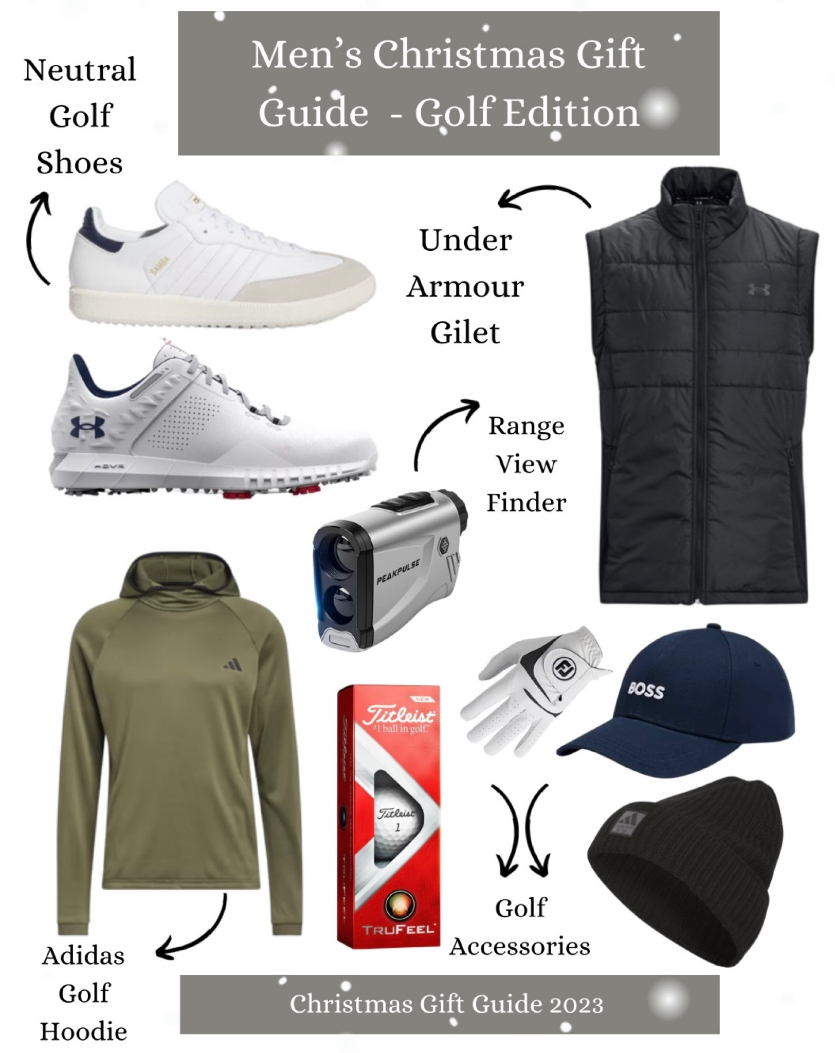 Gift Guide, Presents, Christmas Presents, Presents for men, Men’s gift guide, golf, adidas, men shoes, men’s clothing, gold clothing, under armour, hat, cap 

#LTKGiftGuide #LTKmens #LTKU