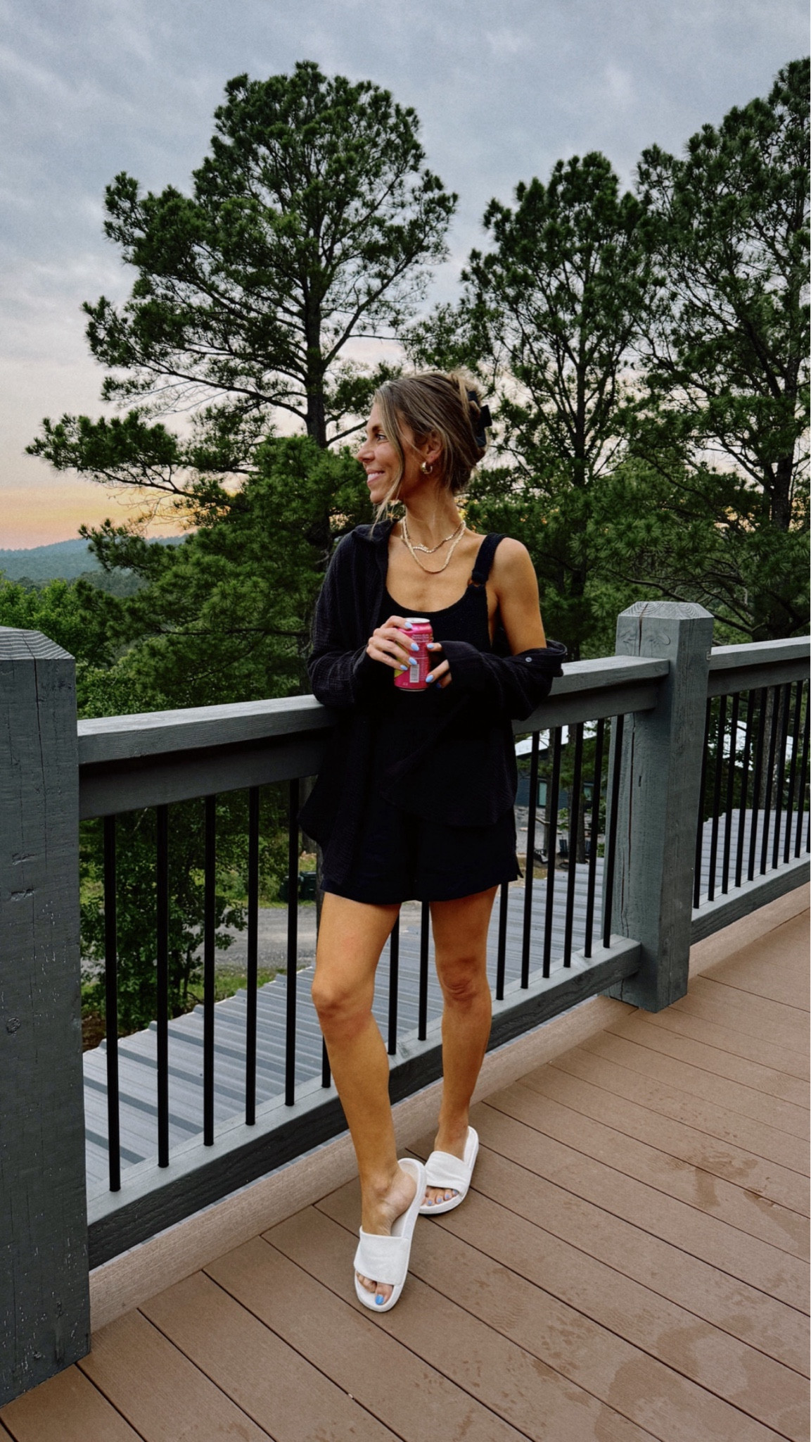 Sunsets in broken bow 😍 wearing an Abercrombie basic tank and black linen shorts size XS. Target long shirt coverup and hunza g swimsuit! 



#LTKTravel #LTKFindsUnder100 #LTKFindsUnder50
