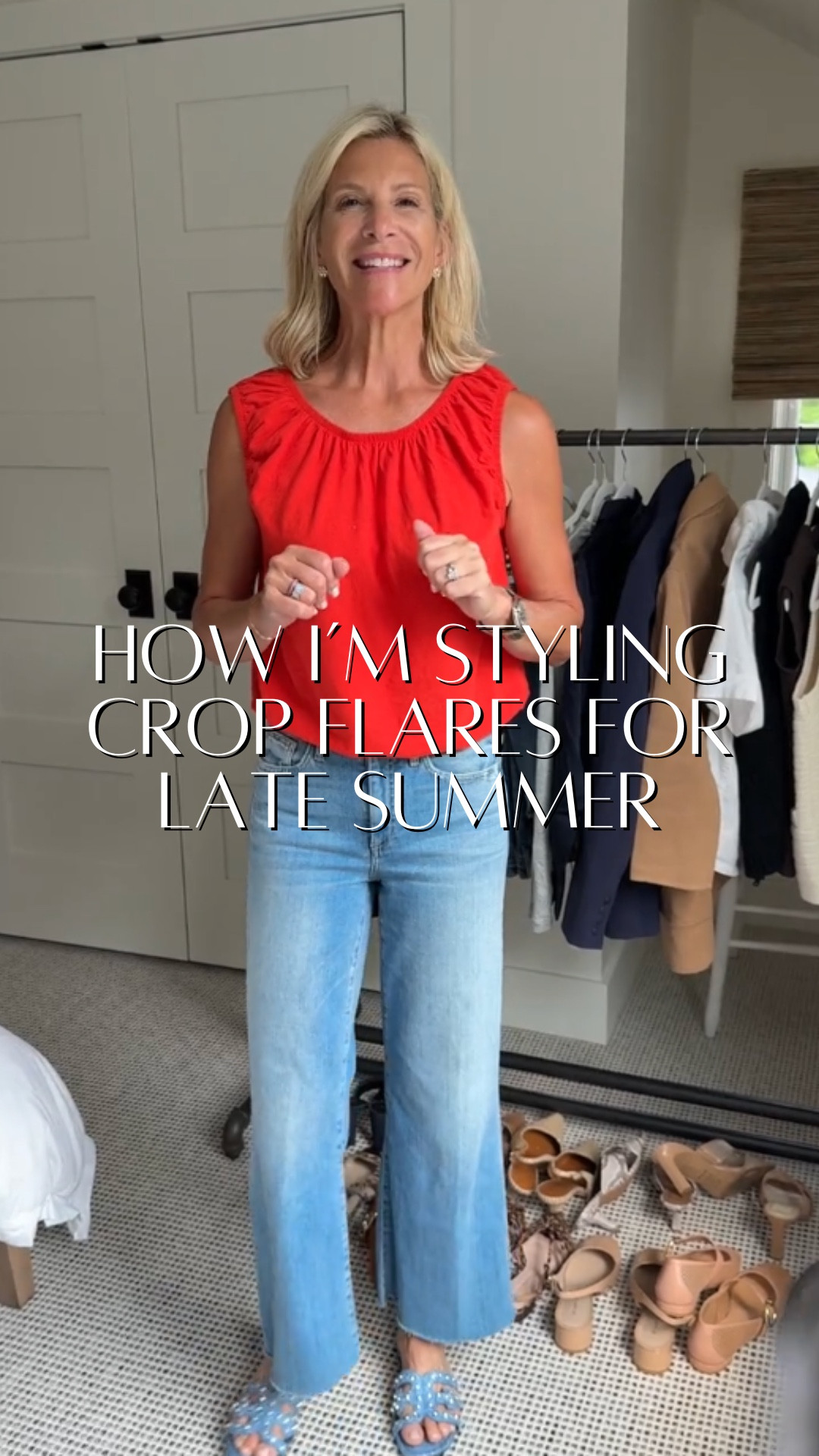 Still holding on to summer. Styling my crop flares with a tank and flats while I still can. 😉
