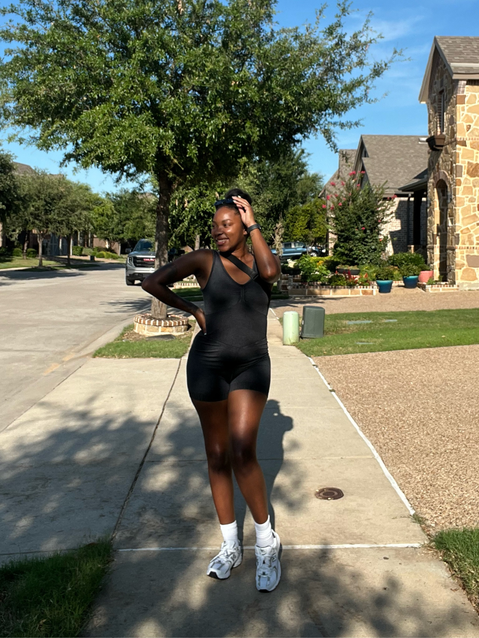 Obsessed with my JoyLab bodysuit from Target! 😍 It’s perfect for both workouts and running errands. Super comfortable, form-fitting, and stretchy—plus, it doesn’t roll up, which is a total win! Whether you're hitting the gym or just tackling your day, this is a must-have for your fitness and casual outfit rotation! 🏋️‍♀️

 #FashionInspo #WorkoutOutfit #CasualOutfitIdea #FitnessFashion #StyleTips #MustHaveLooks #FitnessOutfitIdeas #ComfyAndStylish #TargetFinds #JoyLabStyle #ErrandDayOutfit

#LTKActive #LTKFitness #LTKStyleTip