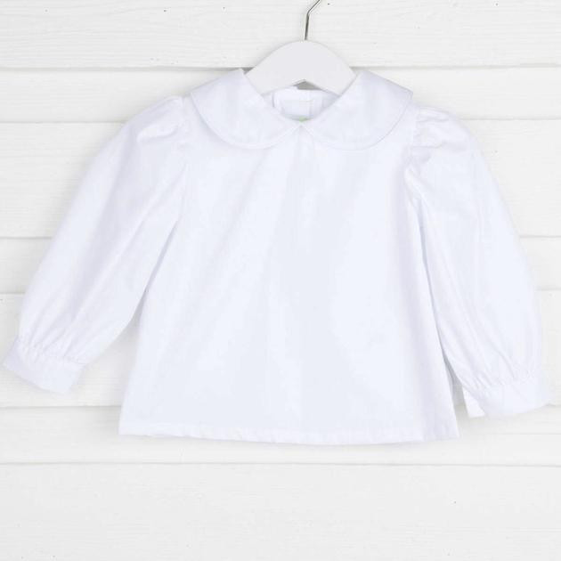 Long Sleeve Girl Undershirt White | Classic Whimsy