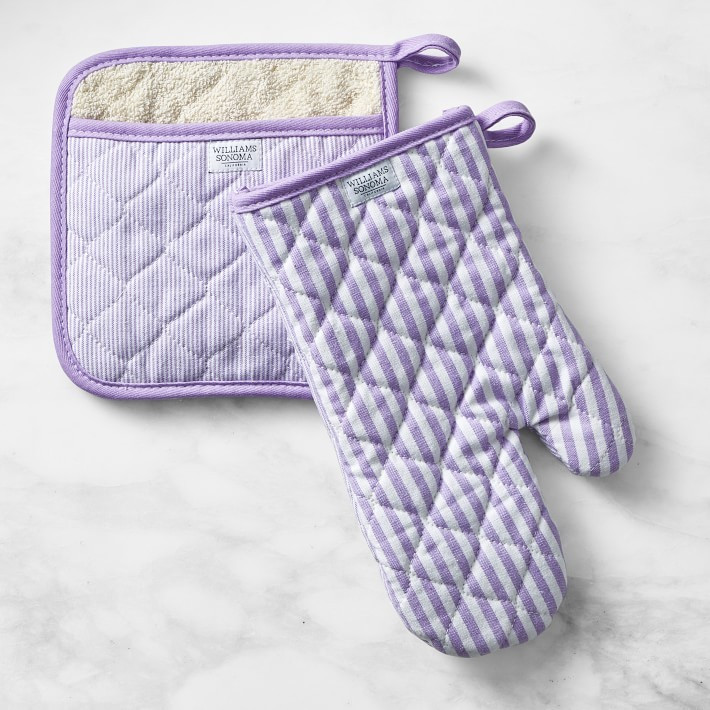 Williams Sonoma Bay Stripe Oven Mitt & Potholder Set | Williams-Sonoma