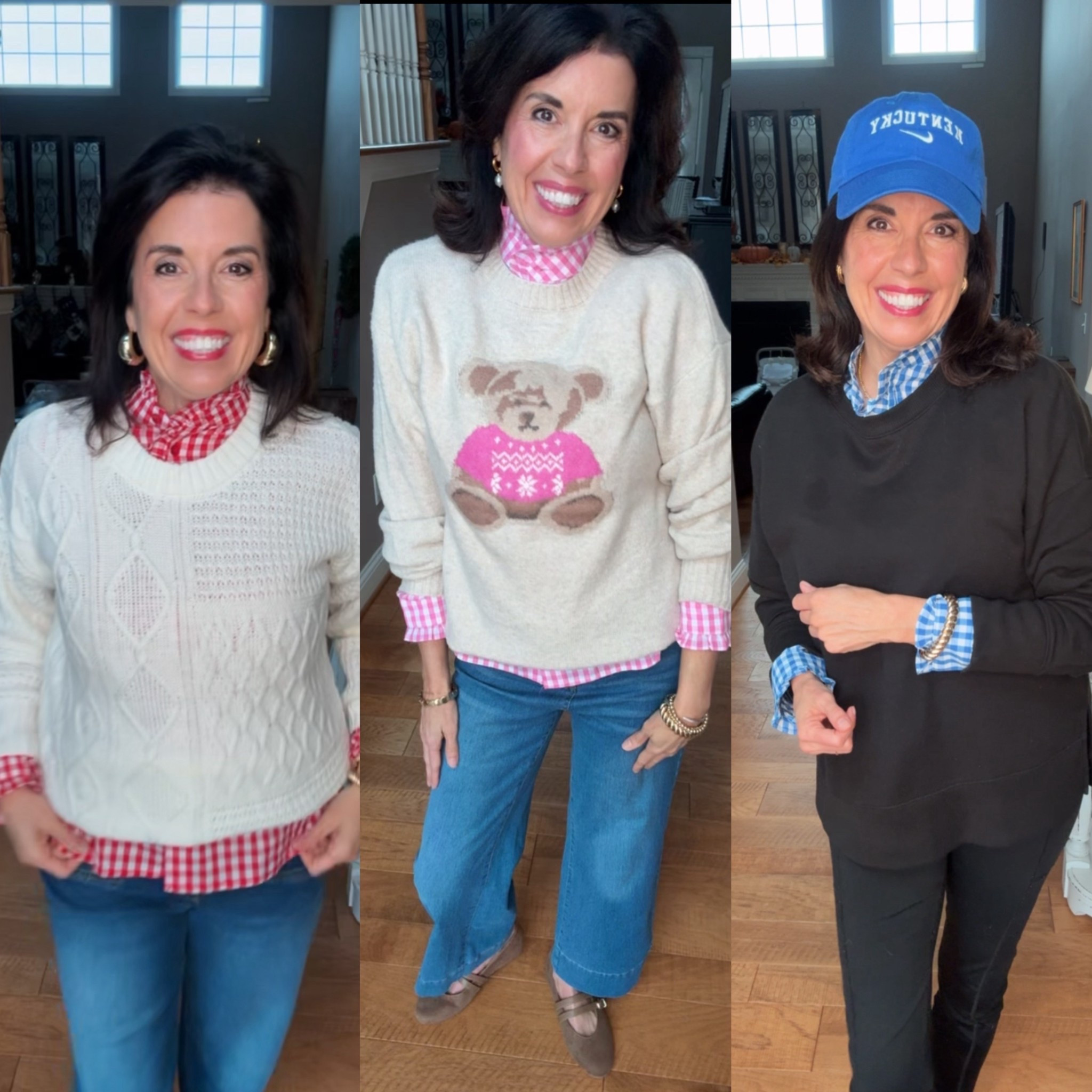 Preppy Layered gingham shirt from amazon styled in 3 colors! 

#LTKHoliday #LTKgrwm #LTKootd