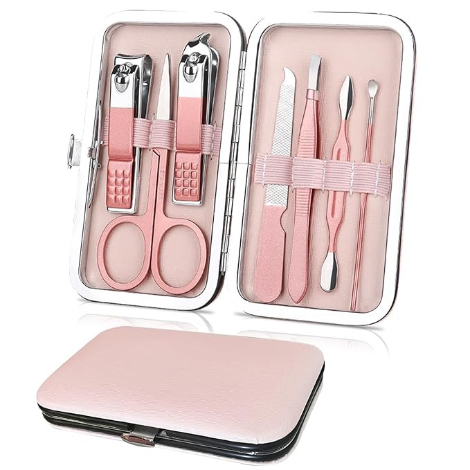 WOXVM Premium Manicure Set, 7 in 1 Professional Nail Clippers Scissors Pedicure Kit, Stainless St... | Amazon (US)