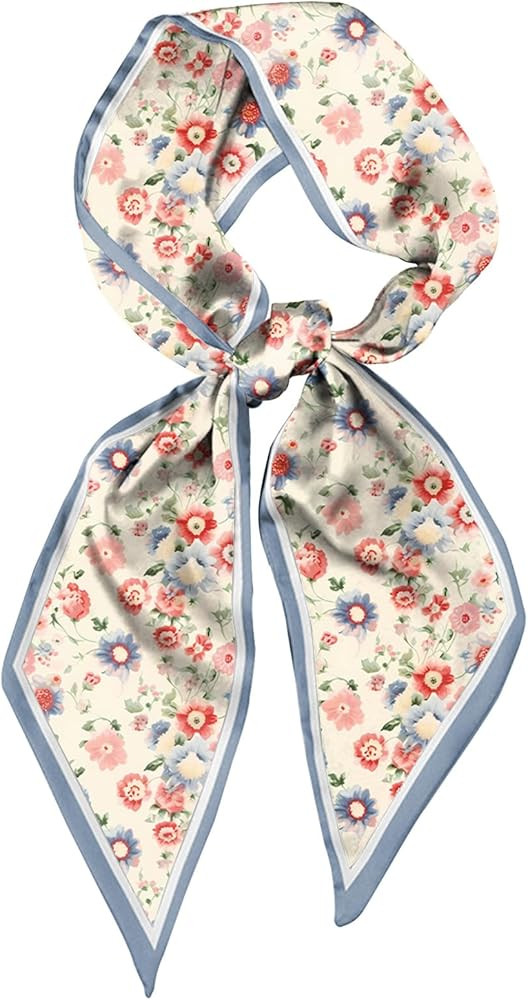 Scarf Silk Feeling Hair Head Long Neck Satin Fashion Scarfs for Bag Decoration Women Girls Cute A... | Amazon (US)