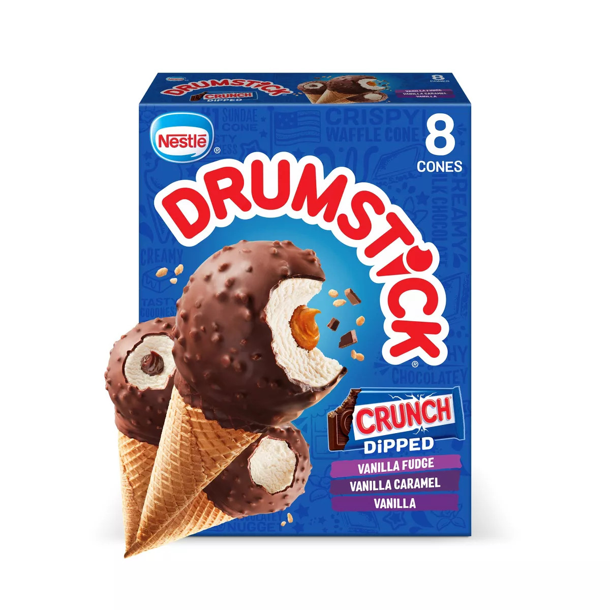 Nestle Drumstick Crunch Dipped Ice Cream Cone - 8ct | Target