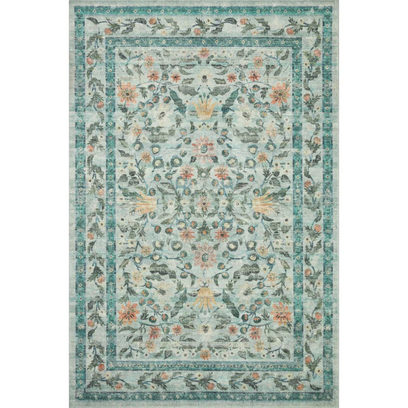 Rifle Paper Co. x Loloi Courtyard Sage Area Rug feat. CloudPile | Wayfair North America