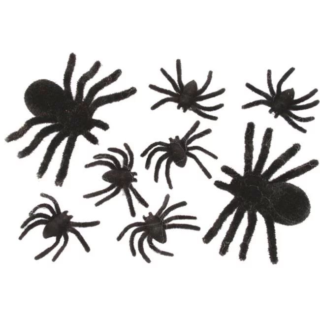 Morris FW91199BK Spider Family 8 Card Black Fuzzy Halloween Decoration - Walmart.com | Walmart (US)
