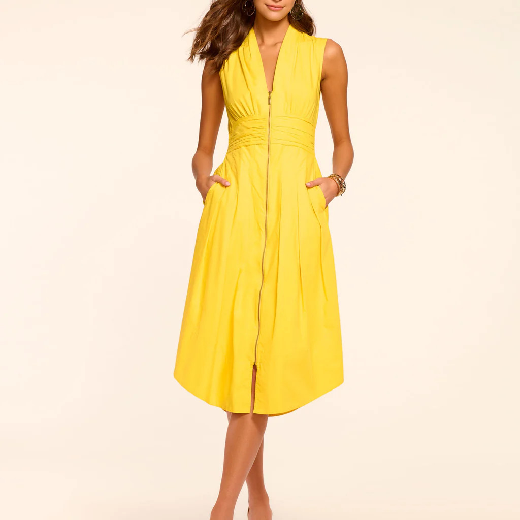 Meg Sleeveless Cotton Poplin Midi Dress | Ramy Brook
