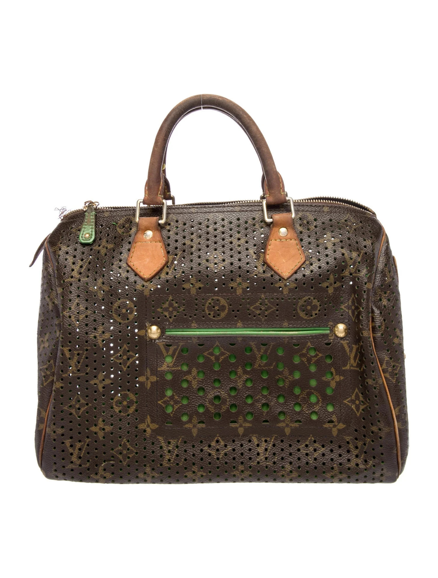 Louis Vuitton Perforated Monogram Speedy 30 - Brown Handle Bags, Handbags - LOU1227272 | The Real... | The RealReal
