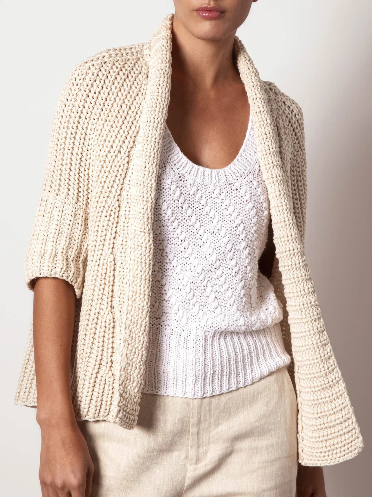 Women's Fida Handknit Shrug in Almond | Brochu Walker | Brochu Walker