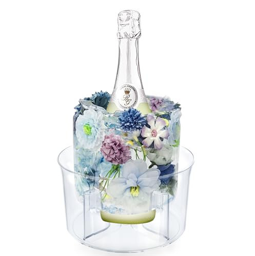 Ice Molds, Ice Bucket, Ice Mold Wine Bottle Chiller, DIY Champagne Cocktails Clear Bucket Freezer Chiller, Any Floral or Fruits Decoration for Party, Wedding and Celebration, Beautiful with Creative | Amazon (US)