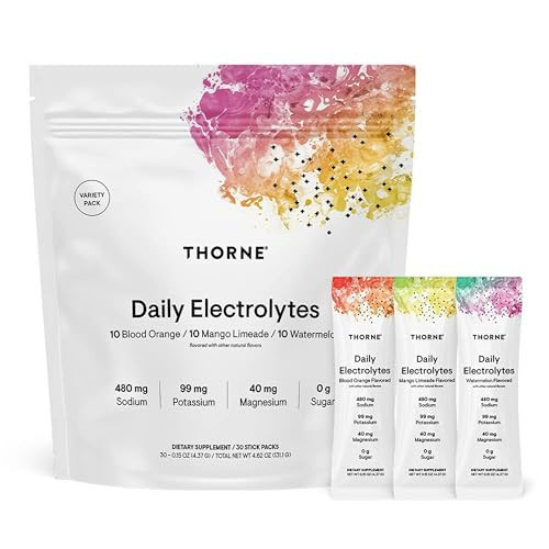 THORNE - Daily Electrolytes - Zero Sugar & Low-Calorie Electrolyte Powder Drink Mix - Flavors Derived from Natural Sources - NSF Certified for Sport - Variety - 30 Stick Packs | Amazon (US)