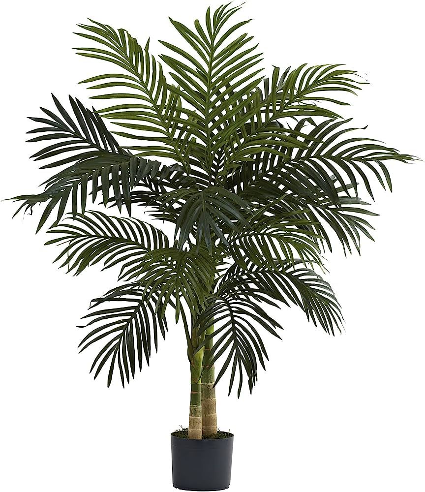 Nearly Natural 5357 4ft. Golden Cane Palm Tree,Green | Amazon (US)