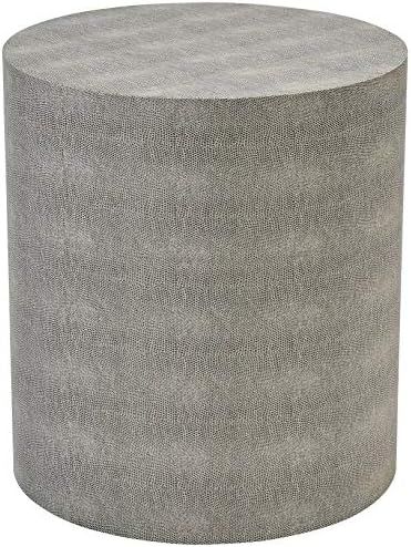 Dexter 16" Wide Gray Faux Shagreen Round Accent Table - 55 Downing Street | Amazon (US)