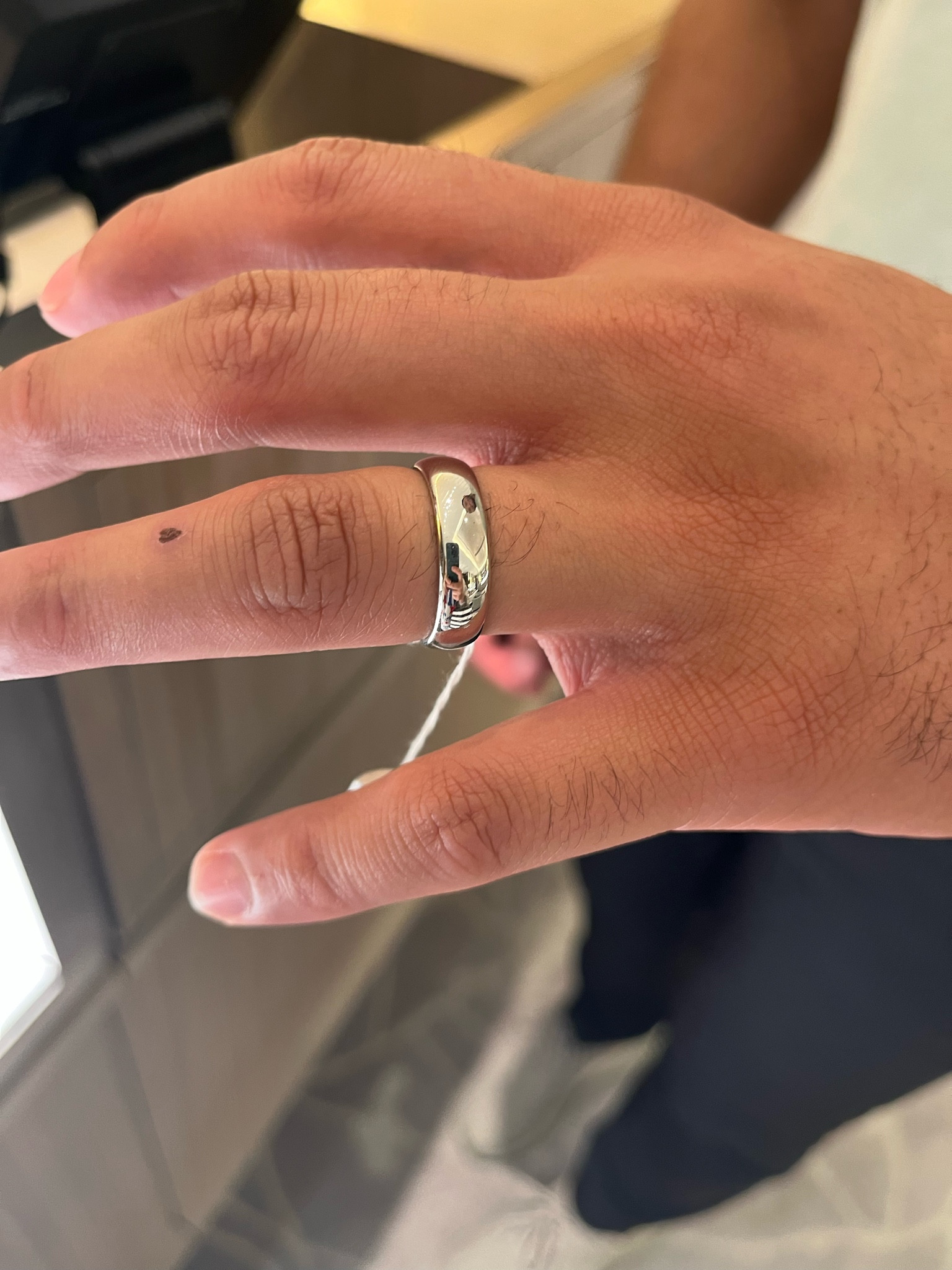 Platinum wedding band has a different shine to it

#LTKmens #LTKFind #LTKwedding