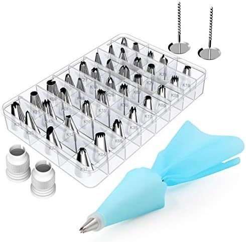 Kootek 42 Pieces Piping Bags and Tips Set Cake Decorating Supplies with 36 Numbered Icing Tips, 2... | Amazon (US)