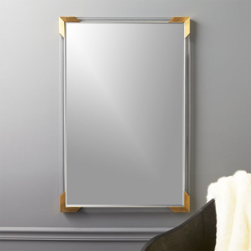 Demi Acrylic Rectangular Wall Mirror 24"x35" + Reviews | CB2 | CB2