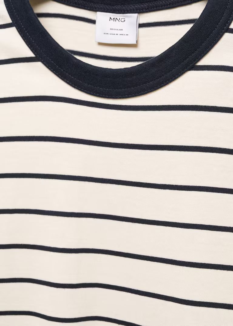 Striped long sleeves t-shirt -  Men | Mango Man USA | MANGO (US)