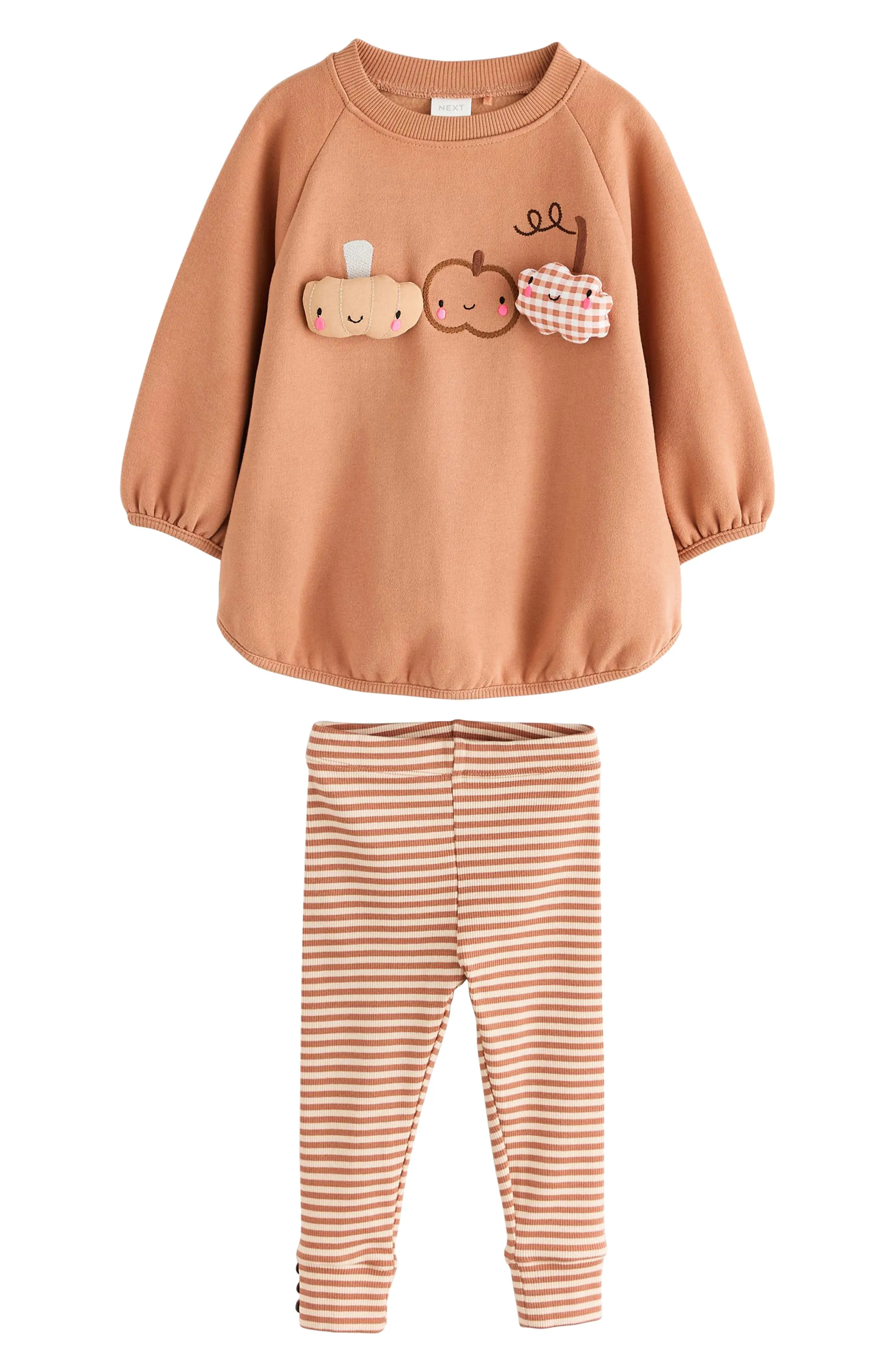 NEXT Kids' Halloween Pumpkin Sweatshirt & Leggings Set | Nordstrom | Nordstrom